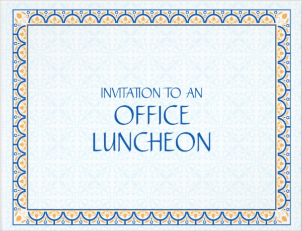 FREE 16  Lunch Invitation Templates in PSD EPS MS Word Apple