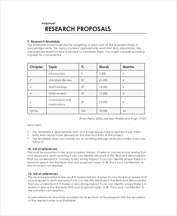 research paper proposal outline