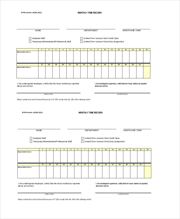 free-8-sample-time-card-templates-in-ms-word-pdf