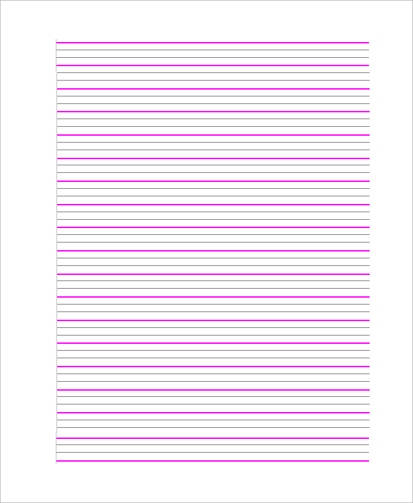 lined notebook paper