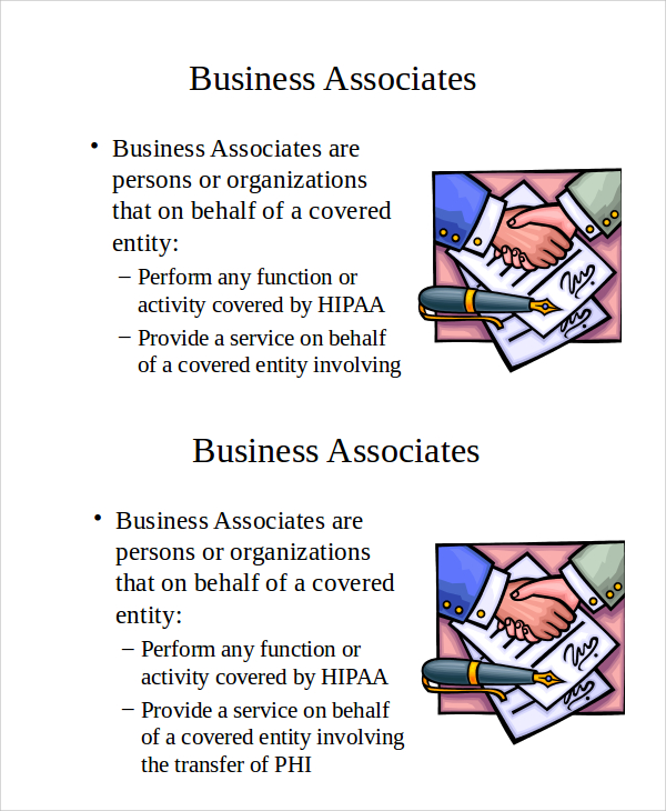 business associates presentation sample