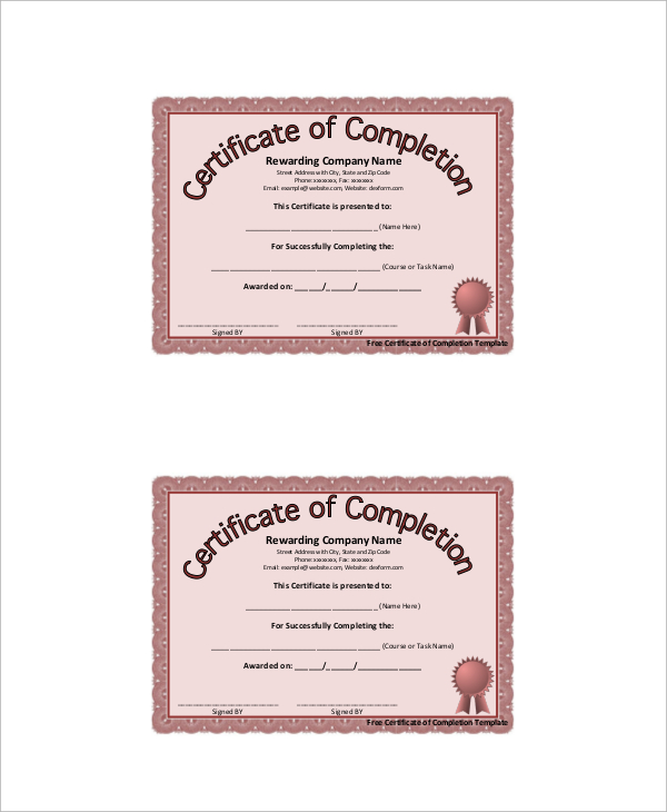 graduation completion certificate 