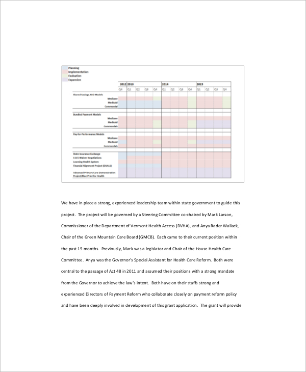 project timeline schedule 