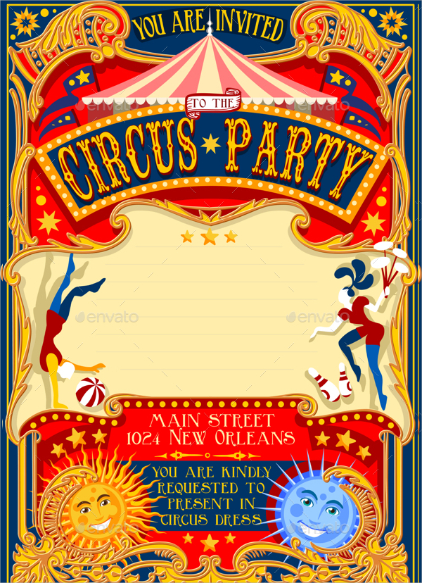 Free Circus Party Templates