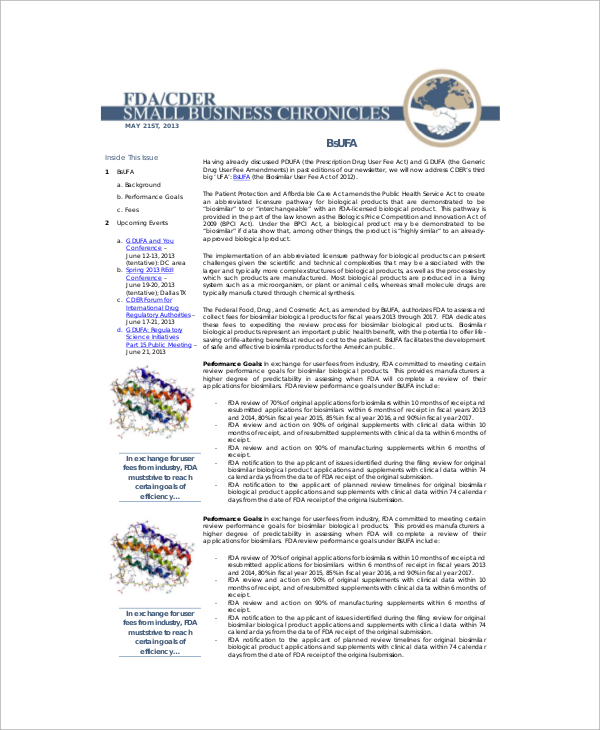 small business newsletter 