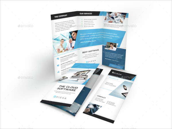 it and software trifold brochure template