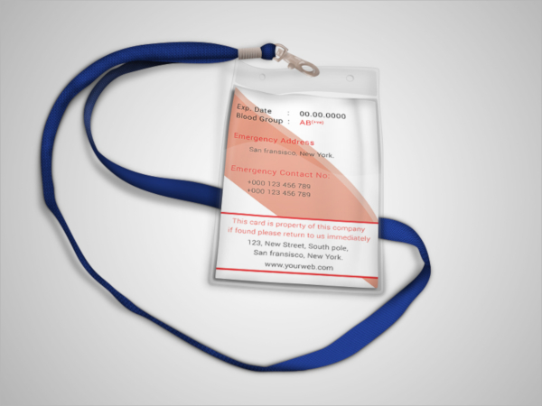 corporate official id card template