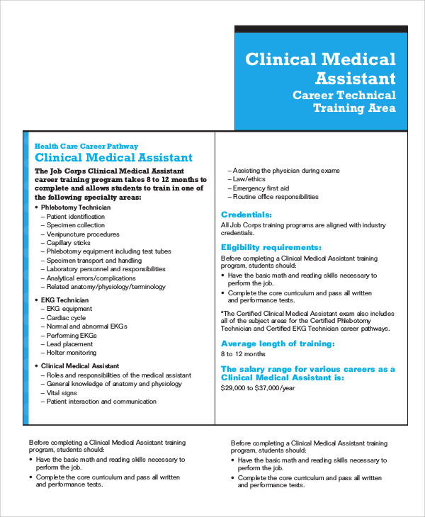 Clinical Medical Assistant Job Duties 