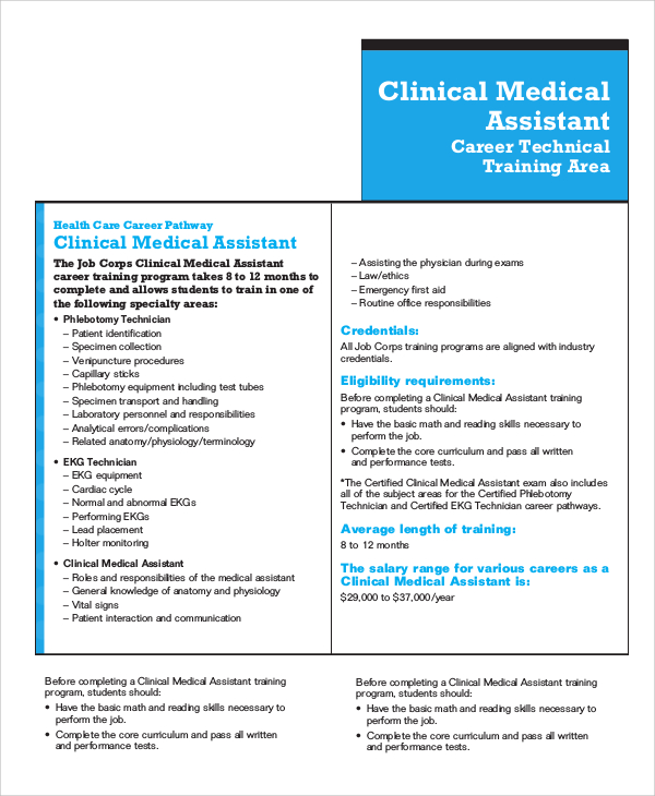 FREE 7+ Sample Medical Assistant Job Dutie Templates in MS Word PDF