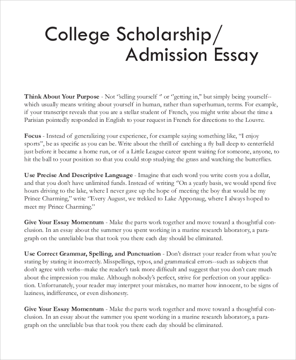 how to write a college scholarship essay