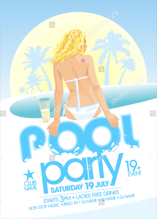pool party invitation design