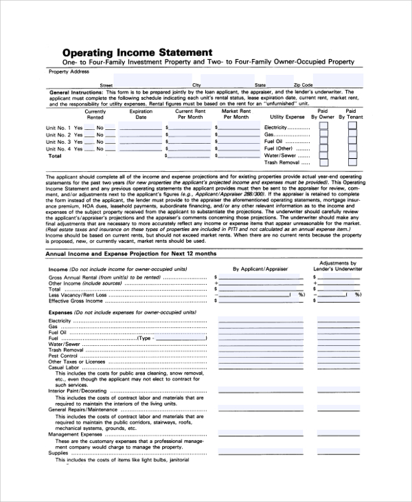FREE 23 Sample Income Statement Templates In PDF MS Word Excel
