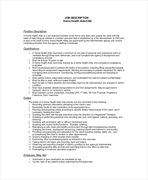 nursing scheduler job description