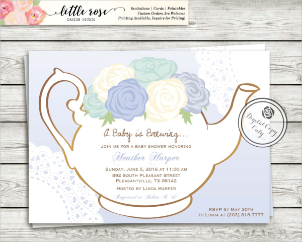 Formal High Tea Invitation