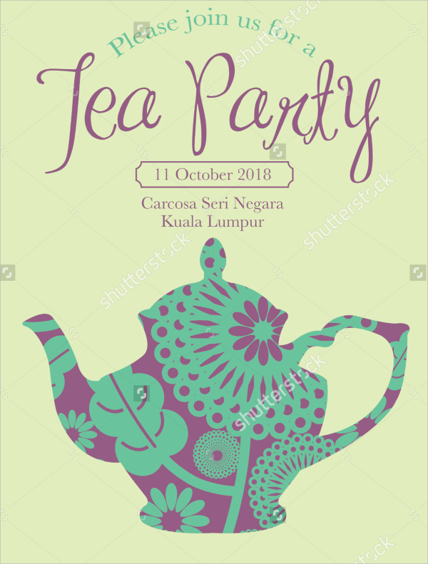 FREE 21+ Sample Tea Party Invitation Templates in MS Word PSD AI