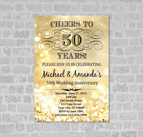 Wedding Anniversary Invitation Templates Microsoft Word