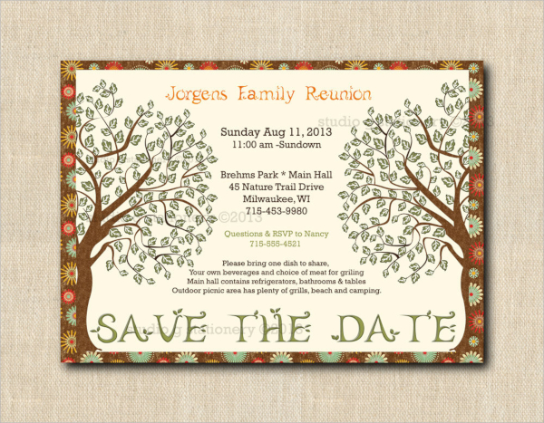 Family Reunion Tree Template