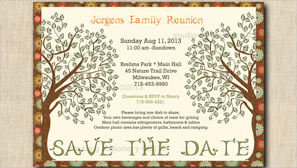 Free 13 Sample Family Reunion Invitation Templates In Psd Eps