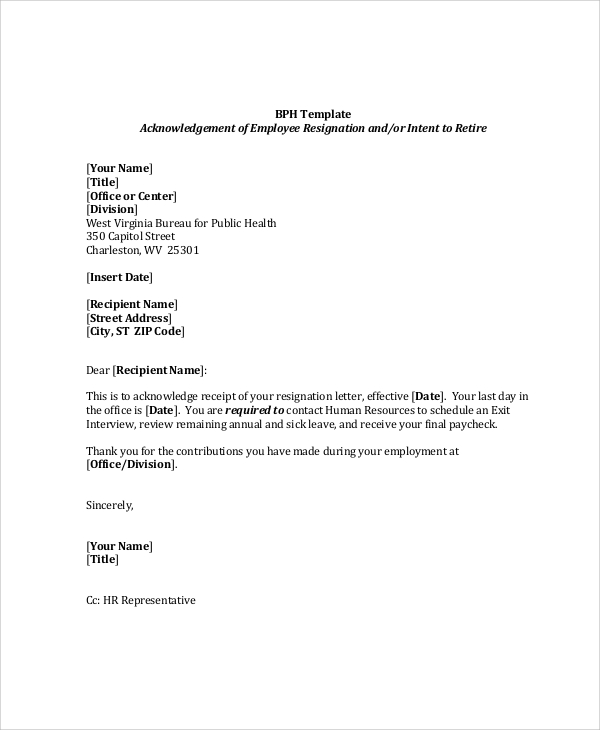 Letter Of Intent To Retire Template For Your Needs Letter Template 