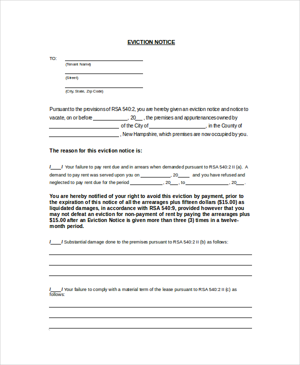 final eviction notice letter