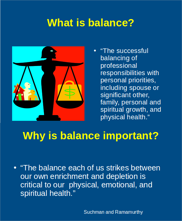 personal professional balance presentation