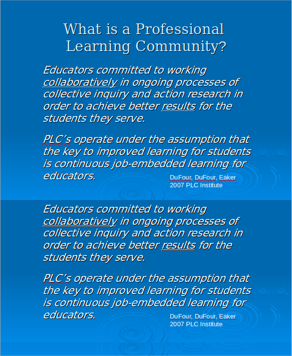 professional learning communitie powerpoint