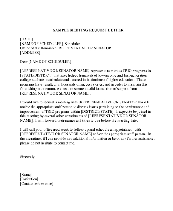 Example Of Formal Letter Of Request