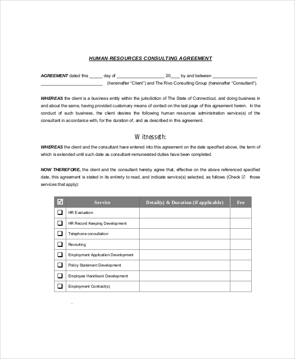 hr consultant confidentiality agreement