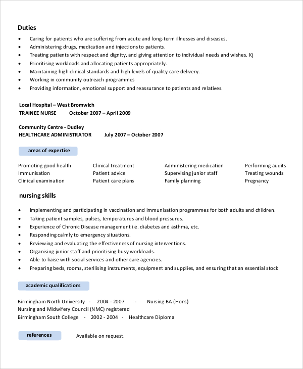 free-9-sample-nurse-resume-templates-in-ms-word-pdf