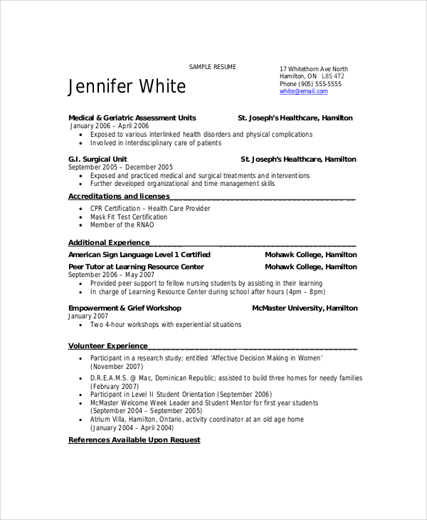 nursing resume objective sample