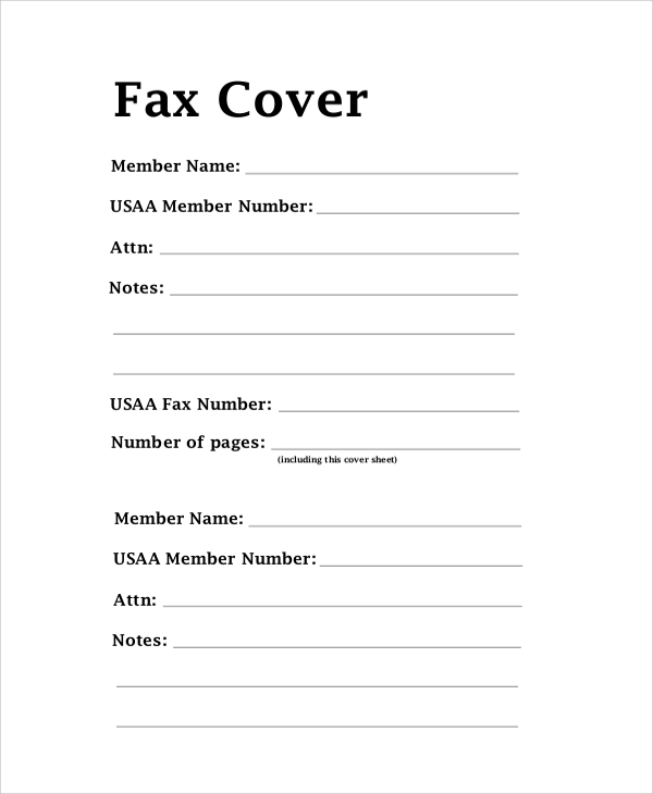 FREE 7+ Sample Fax Cover Letter Templates in PDF | MS Word