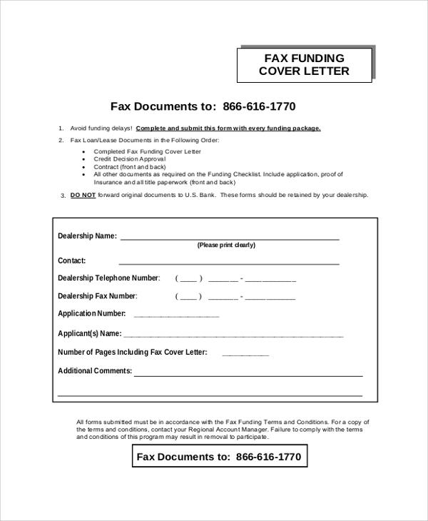 sample fax cover letter 7 documents in pdf word