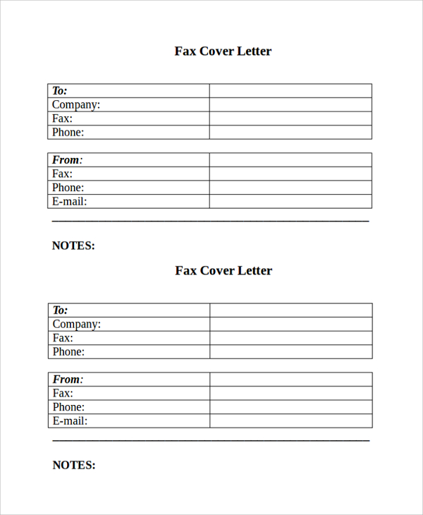 how to create a cover letter for a fax