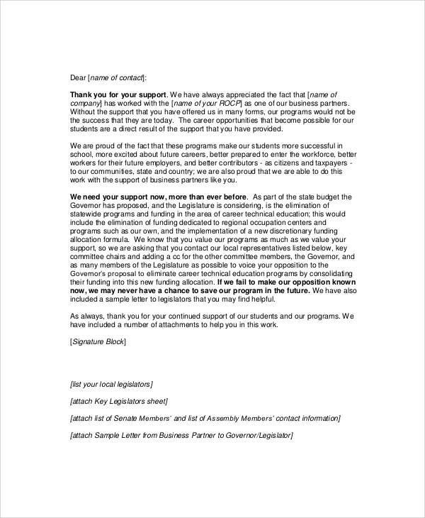 business partnership thank you letter