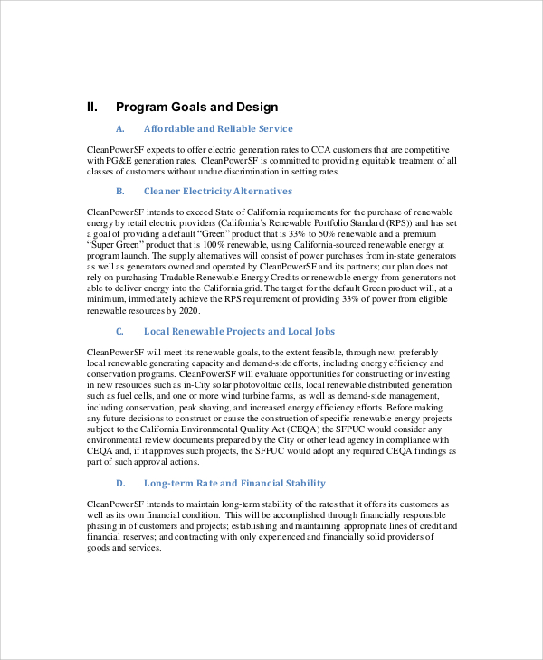 business plan assessment example