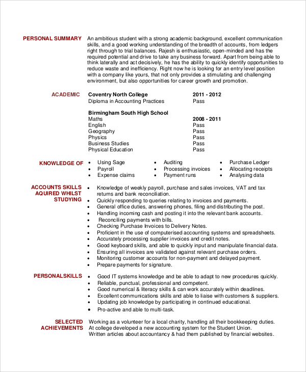 general accounting clerk resume objective