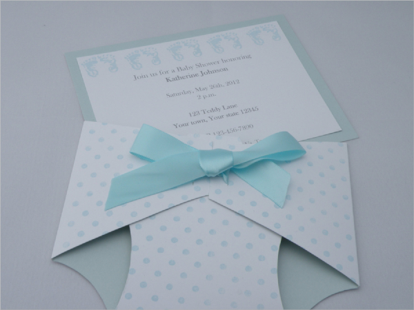 diaper invitation card