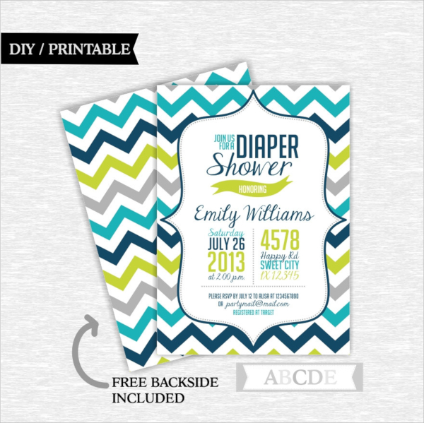 boy diaper shower invitation 