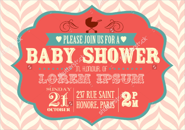 baby shower invitation illustration