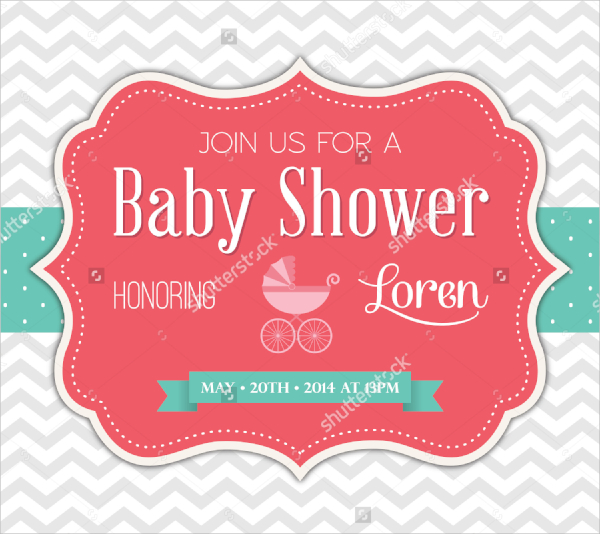 baby shower invitation vector
