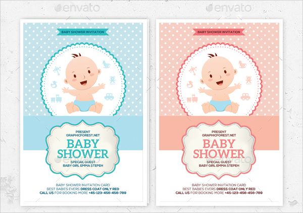 Pics Photos  Baby Shower Invitation Card Editable Template Funn Stock 