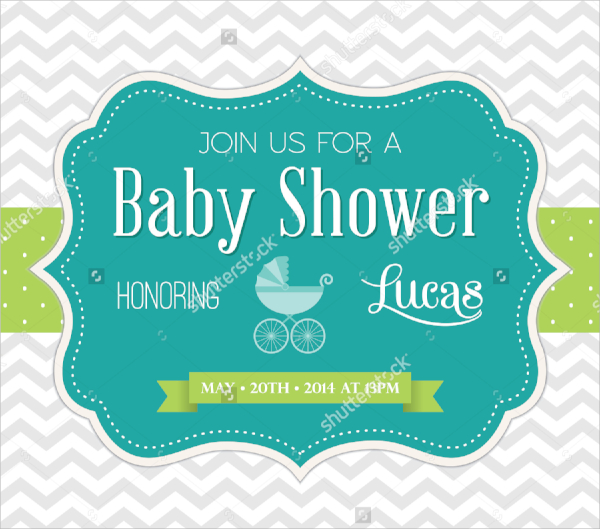 colorful baby shower invitation
