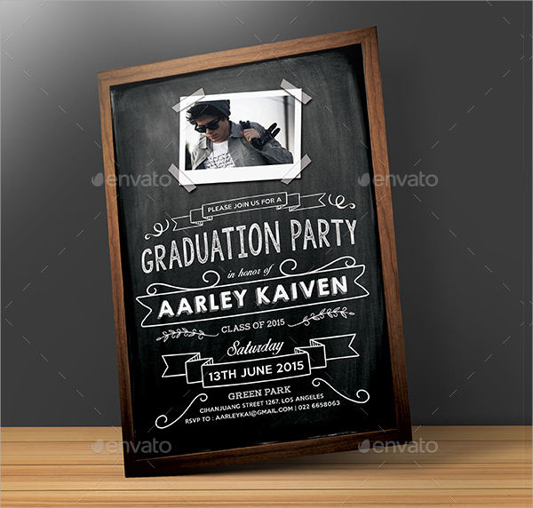blackboard graduation invitation