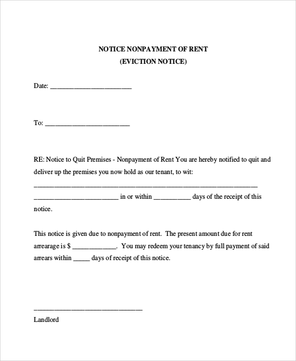 FREE 11 Sample 30 Day Notice Letter Templates In PDF MS Word Pages