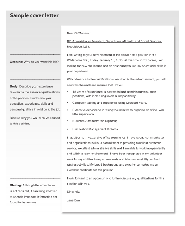 FREE 6+ Sample Resume Cover Letter Formats in PDF | MS Word