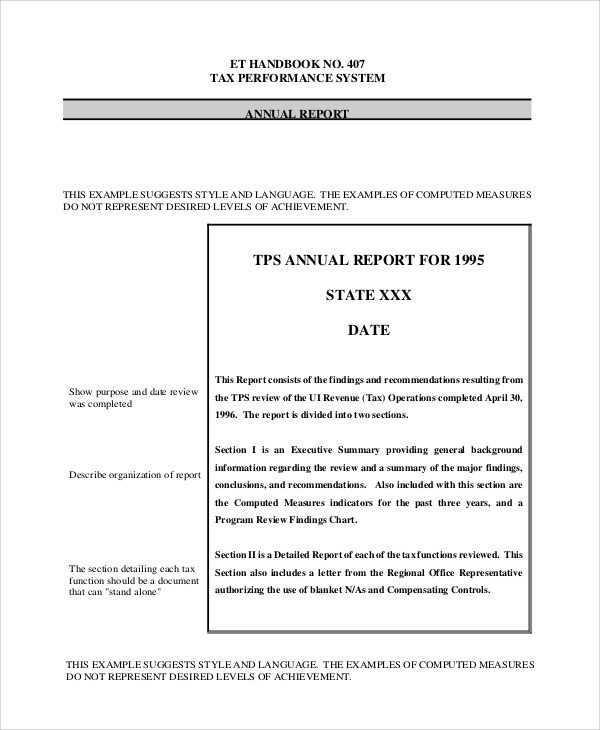 annual report sample