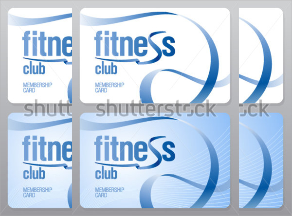fitness club membership card template