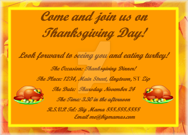 amazing thanksgiving invitation