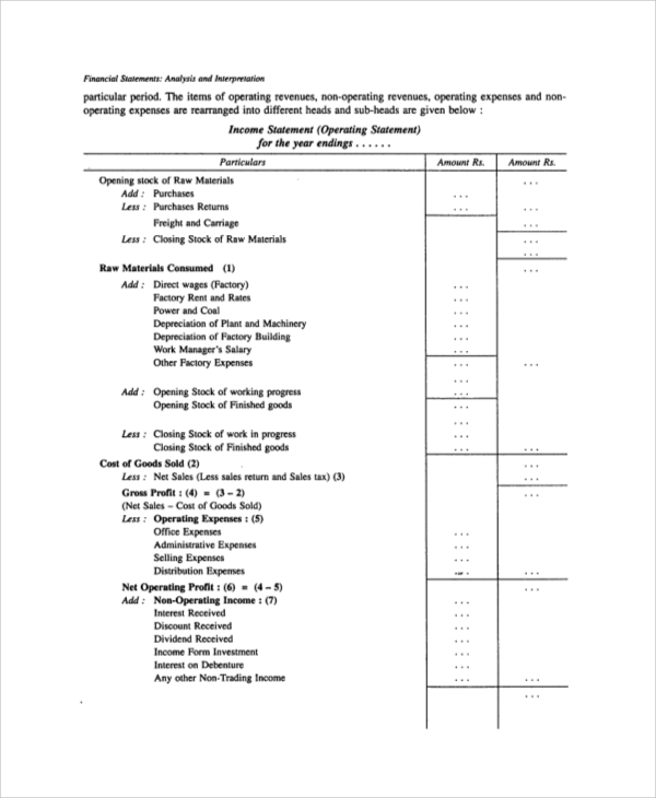 basic financial statement analysis