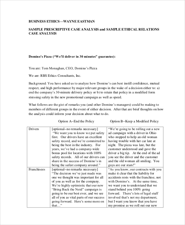 business case study sample pdf